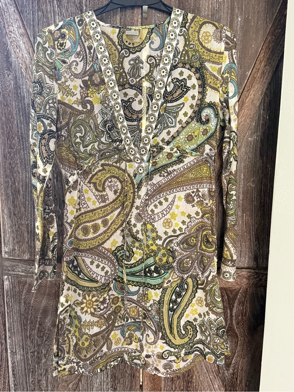 Athleta Paisley Print Dress in Green, Brown, Blue